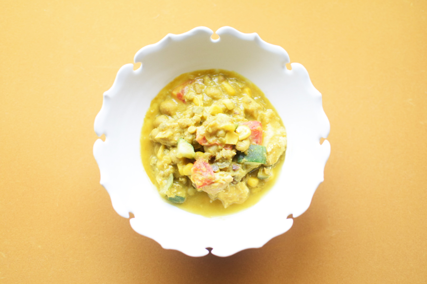 夏野菜と豆のチキンカレー